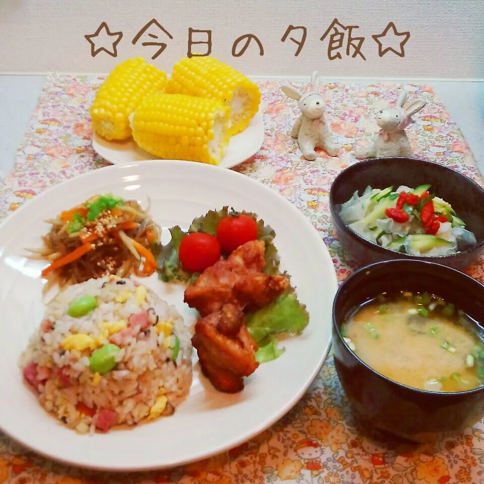 今日の夕飯 (^-^)♪|まこぴ～♪さん