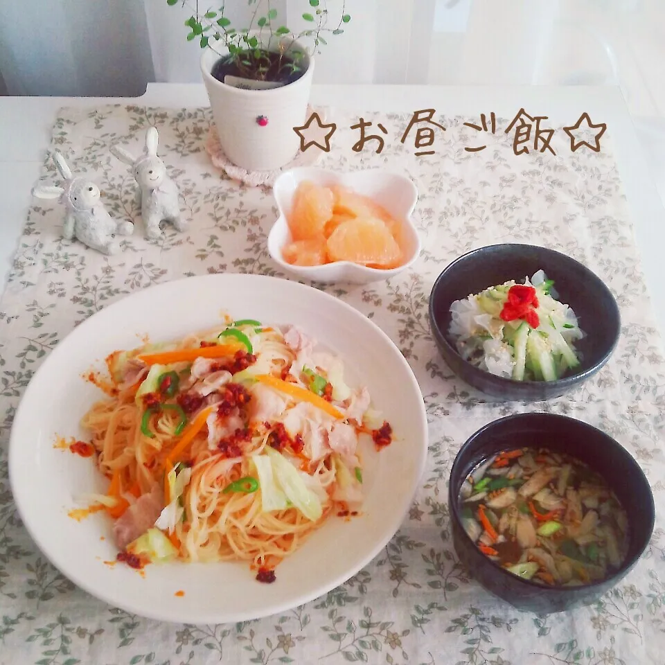 今日のお昼ご飯 (^-^)♪|まこぴ～♪さん