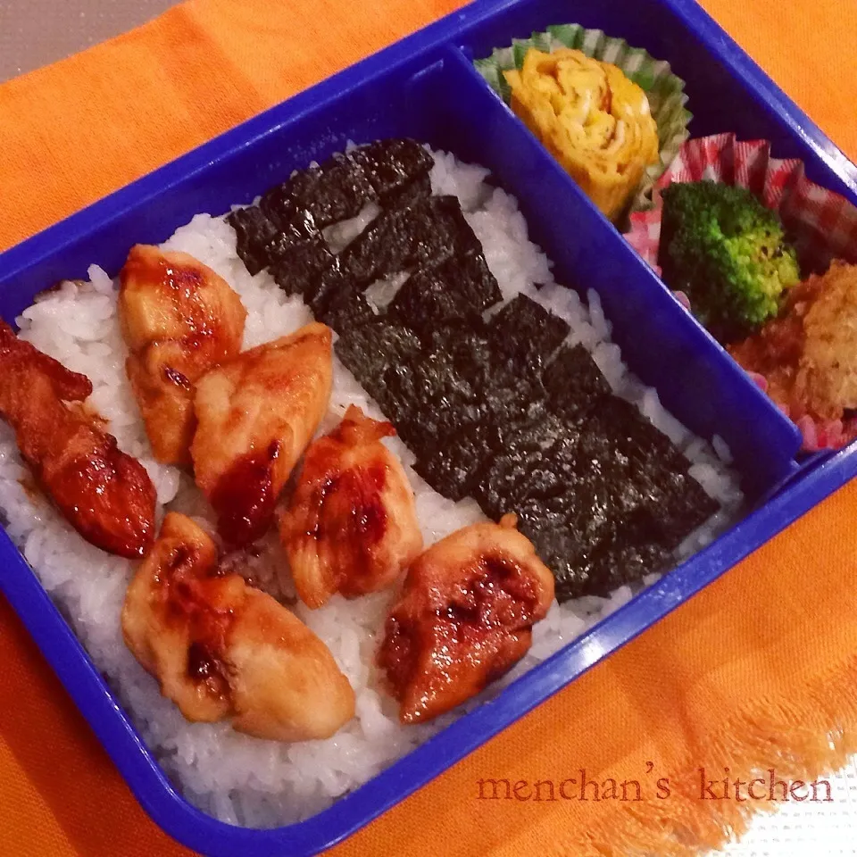 中学男子〜海苔とり丼弁当(o^^o)|めんちゃんさん