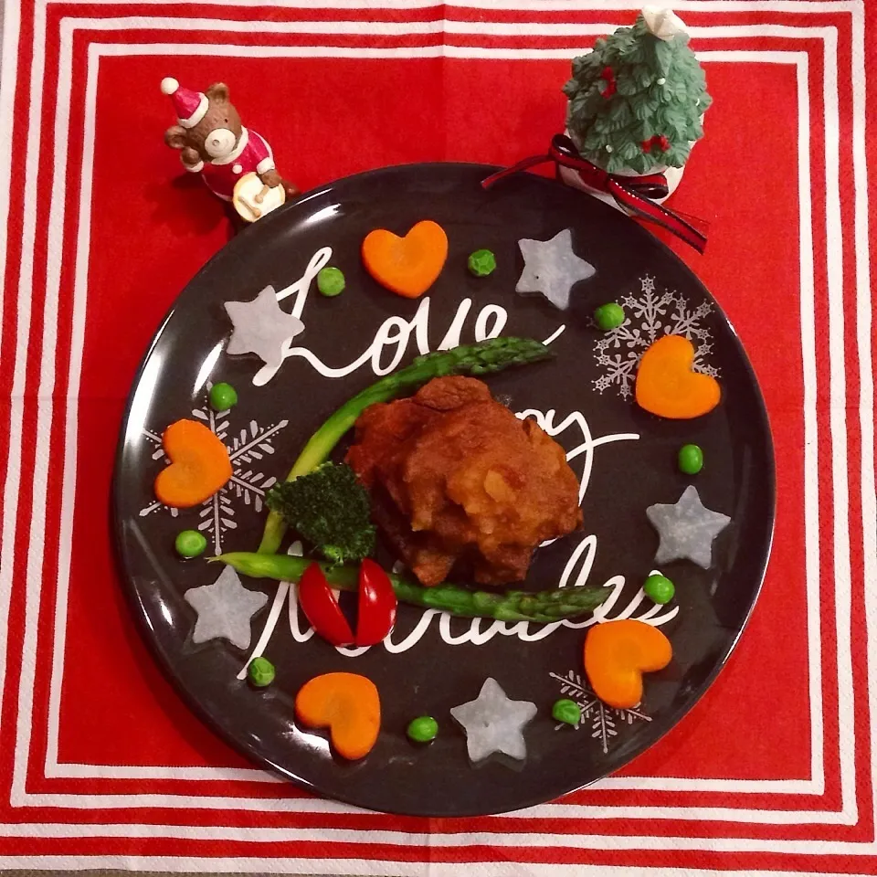 Snapdishの料理写真:♡牛モモ肉のワイン煮♡Xmasバージョン☆|めんちゃんさん