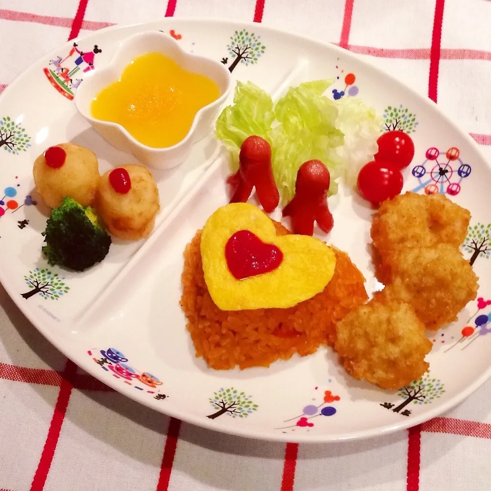 Snapdishの料理写真:おうちdeお子様ランチ♪(*^ ・^)ノ⌒☆|めんちゃんさん