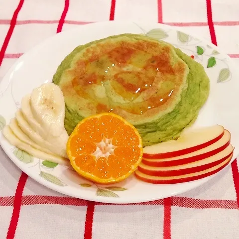 ふんわり！豆腐抹茶パンケーキ♪(*^ ・^)ノ⌒☆|めんちゃんさん