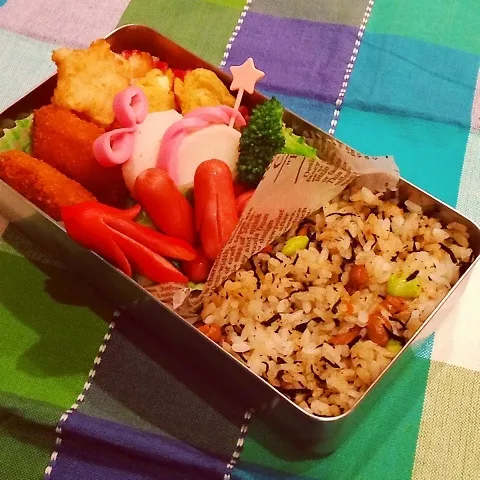 Snapdishの料理写真:高校男子もりもり弁当(*^ー^)ノ|めんちゃんさん