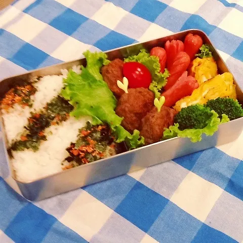 久々お兄ちゃん弁当！手作りハンバーグ(^O^)/|めんちゃんさん