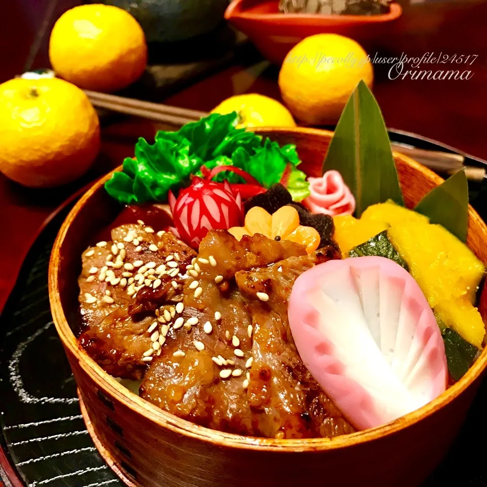 柚子湯に入ろう❣️冬至の南瓜焼肉弁当♡|chouchouさん