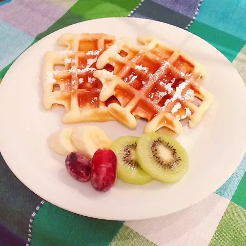 ふわっとワッフル焼きました(*^.^*)|めんちゃんさん