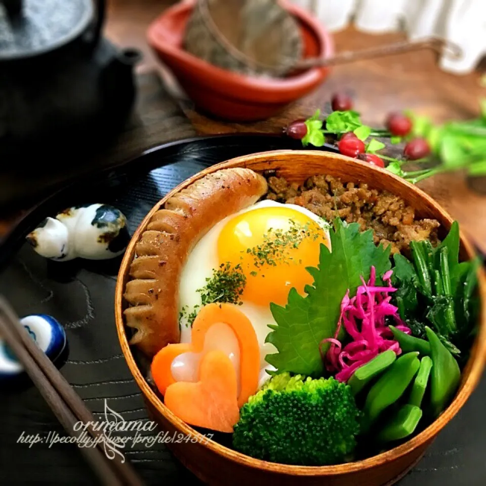 めんつゆで作る和的ドライカレー弁当♡|chouchouさん