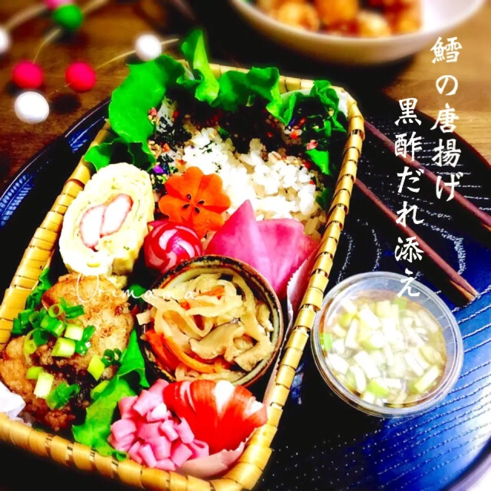 鶏肉を超えた？！鱈のアラの唐揚げで黒酢だれ添えのお弁当♡|chouchouさん