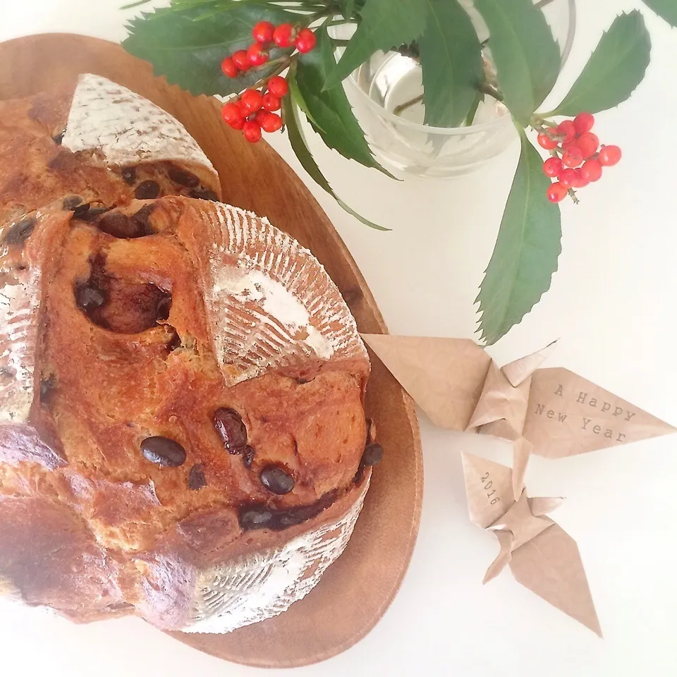 お節の残りの黒豆でカンパーニュ♫|Hanaさん