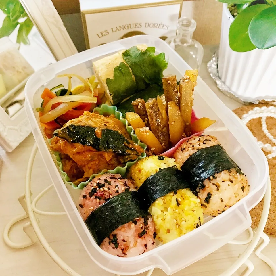 本日のお弁当♪豚南瓜のカレーマヨ炒め|綾奈さん