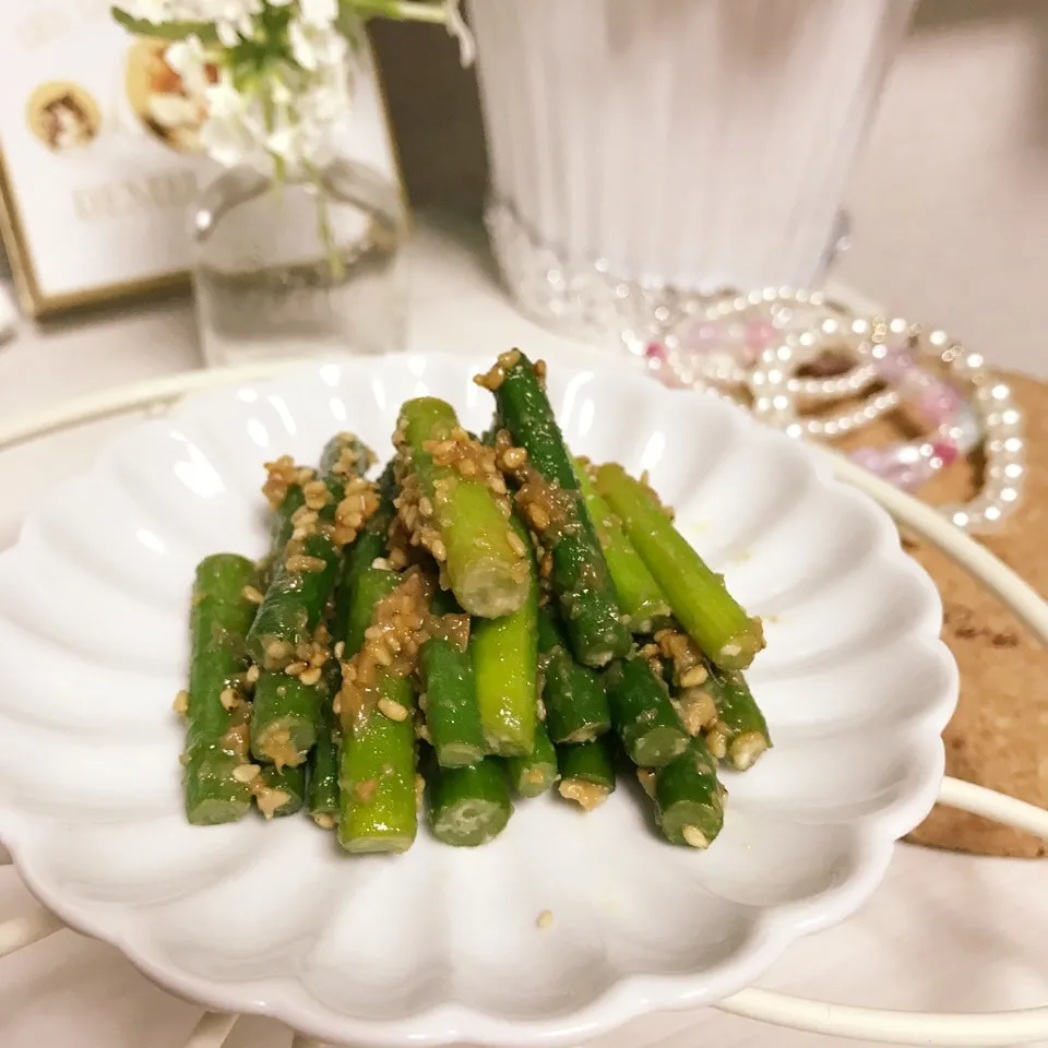 ニンニクの芽の味噌漬け|綾奈さん