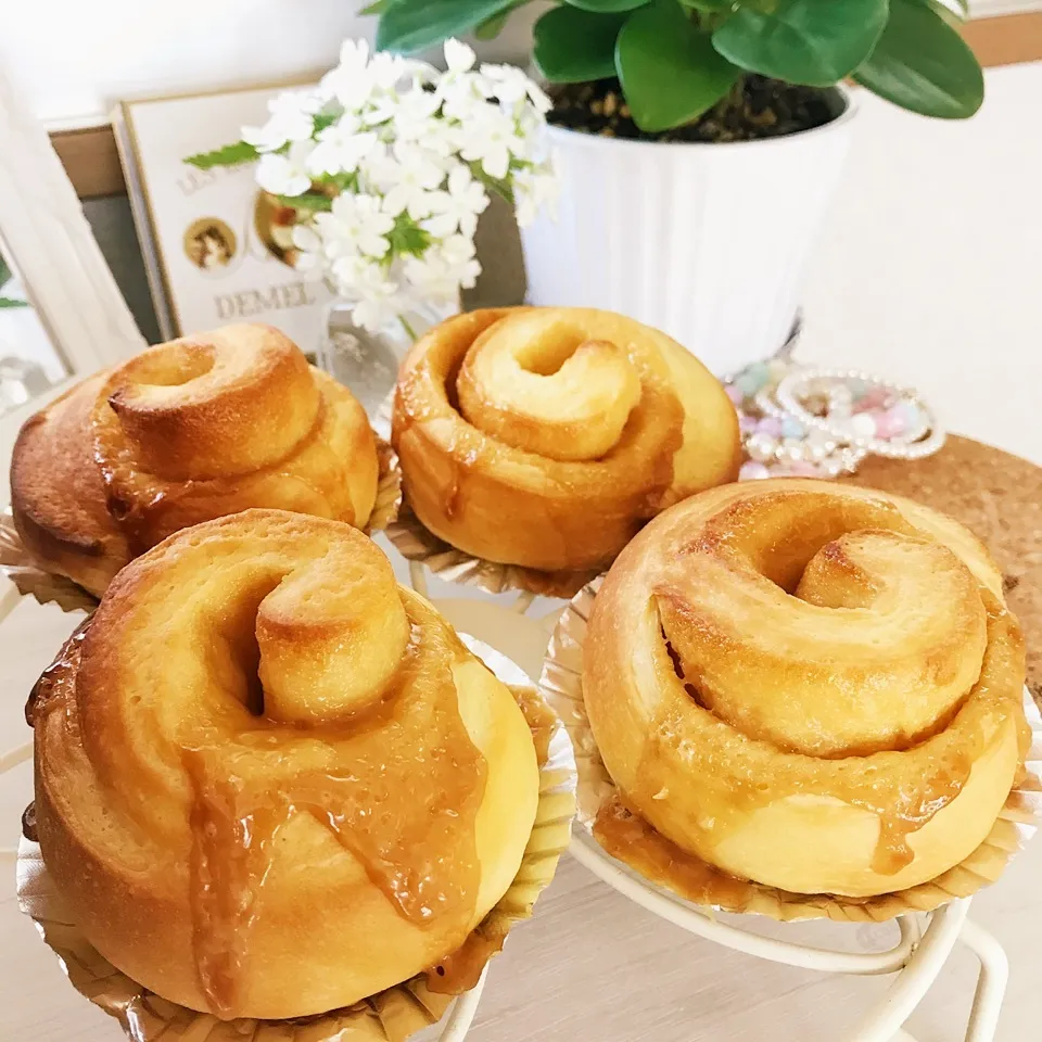 溢れるピーナッツクリームぱん❤️父親バースデー|綾奈さん
