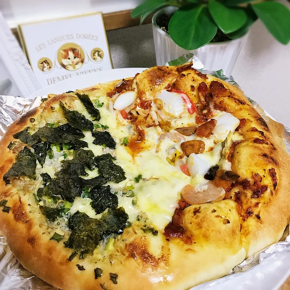 Snapdishの料理写真:石窯ドームでピザ♪(*^^)o∀*∀o(^^*)♪|綾奈さん