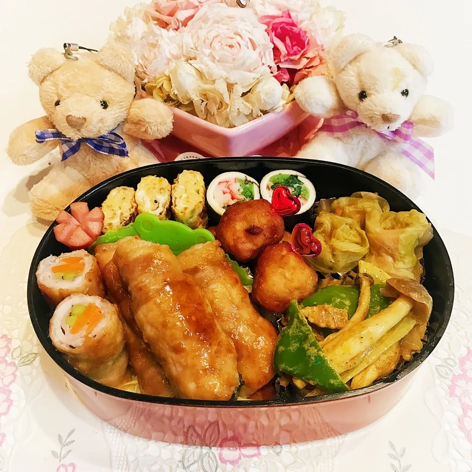 色々肉巻き弁当〜バタポンダレ〜|綾奈さん