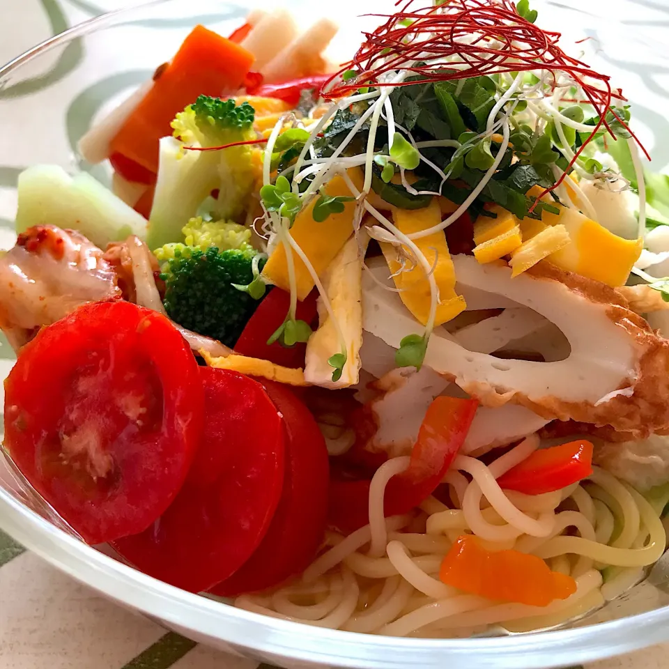 部屋が暖かいので、冷やしラーメン(✿˘艸˘✿)|てるみさん