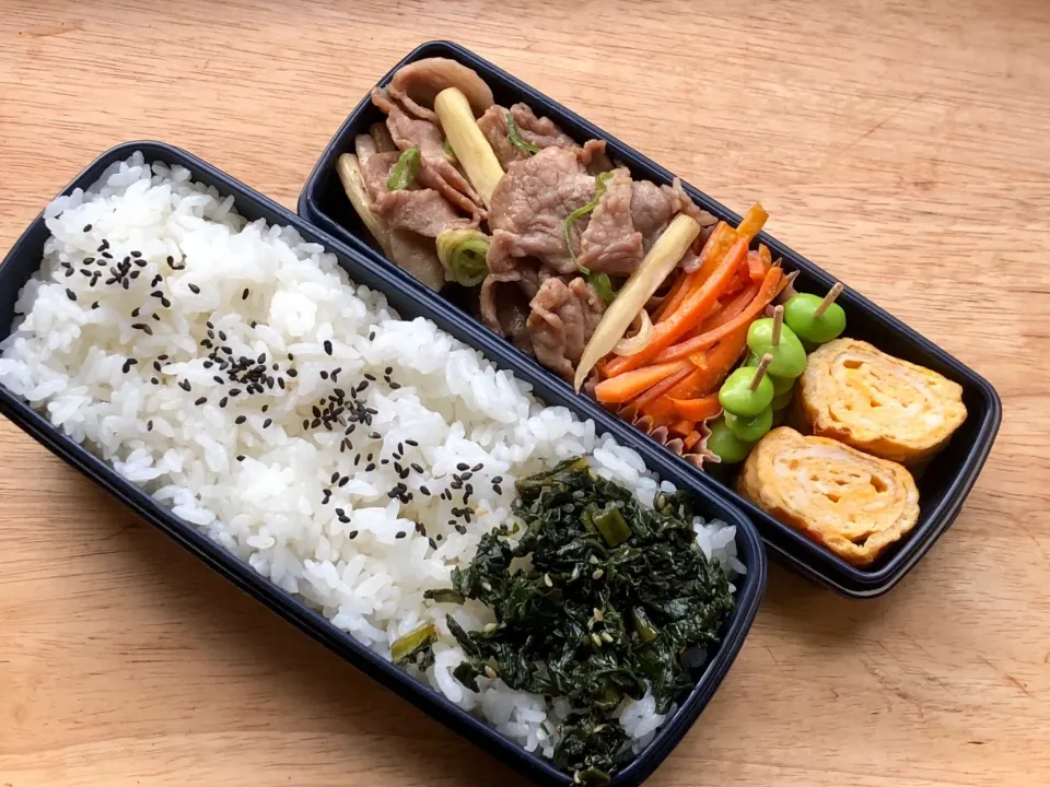 豚とマコモダケのオイスターソース炒め 弁当|弁当 備忘録さん