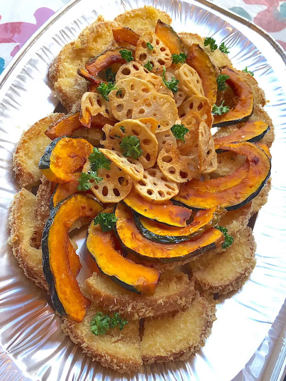 車麩のフライと野菜の素揚げ|矢部肇子さん