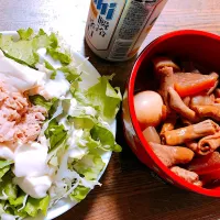 Snapdishの料理写真:🍀どて煮
🍀豆腐サラダ🥗|🍀ミィーナ🍀さん