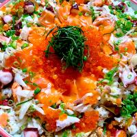 tachiさんの料理 鮭といくらと具沢山の混ぜごはん 至福の混ぜごはんだなぁ〜 🎵