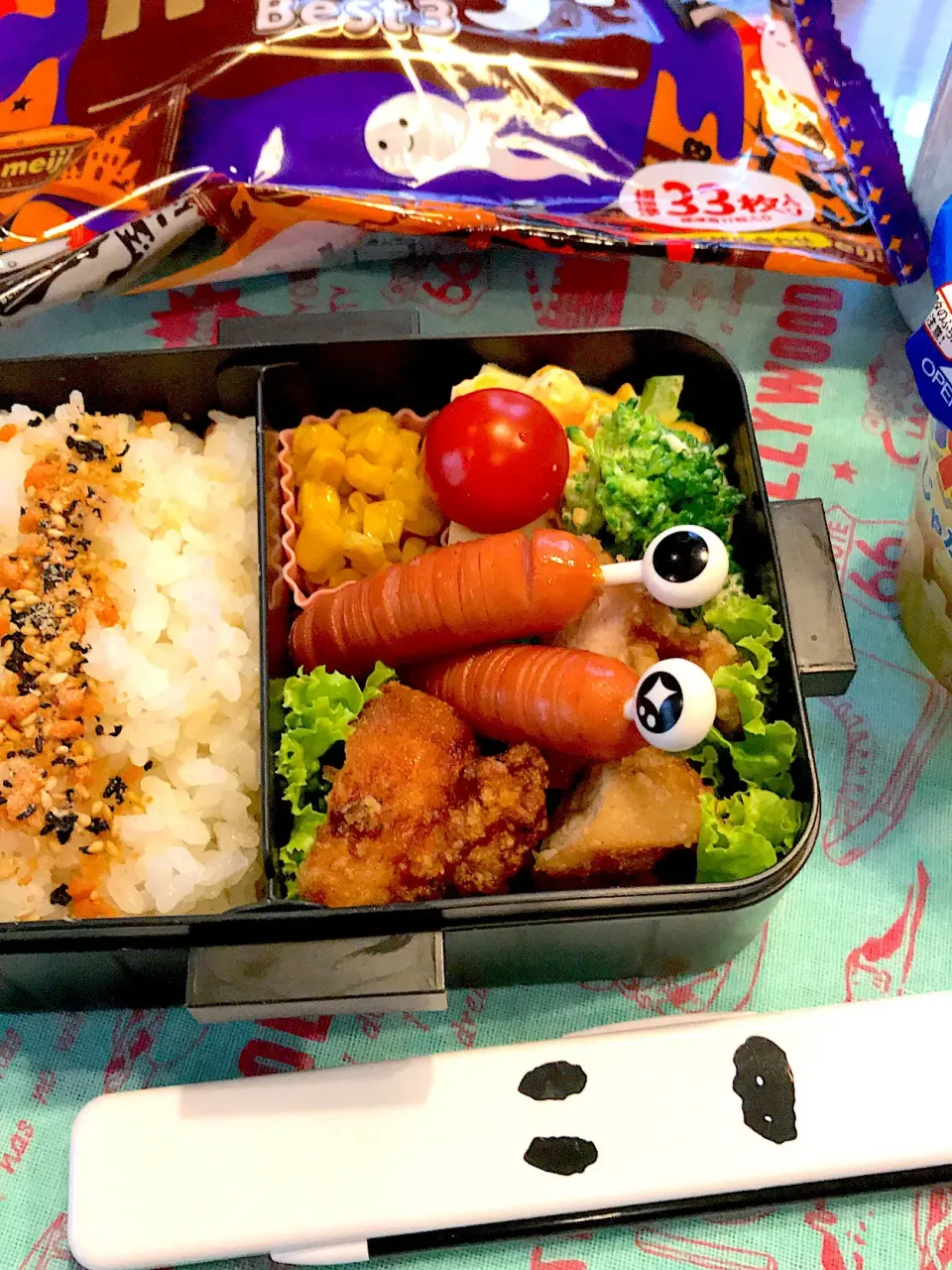 Snapdishの料理写真:2018.10.28  JK弁当～スタミナ唐揚げ♪|rinrin*mama*さん