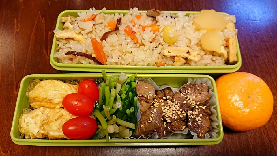 かやくご飯弁当
 #今日のお弁当|りょーさん