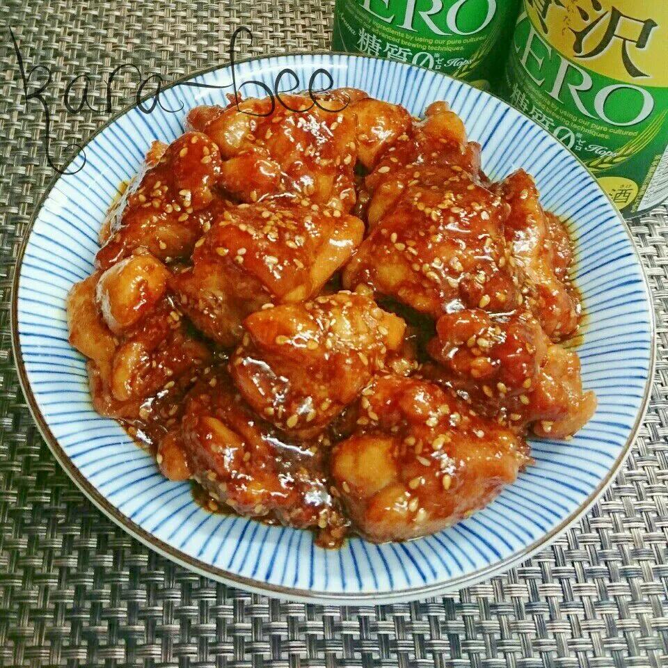 濃厚甘辛照りっ照り♪ご飯が進む!バル酢胡麻照りチキン|からあげビールさん