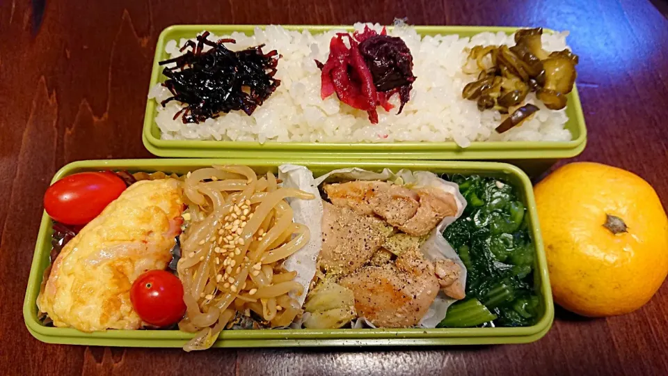 鶏照焼とキャベツの胡椒蒸し煮弁当
 #今日のお弁当|りょーさん