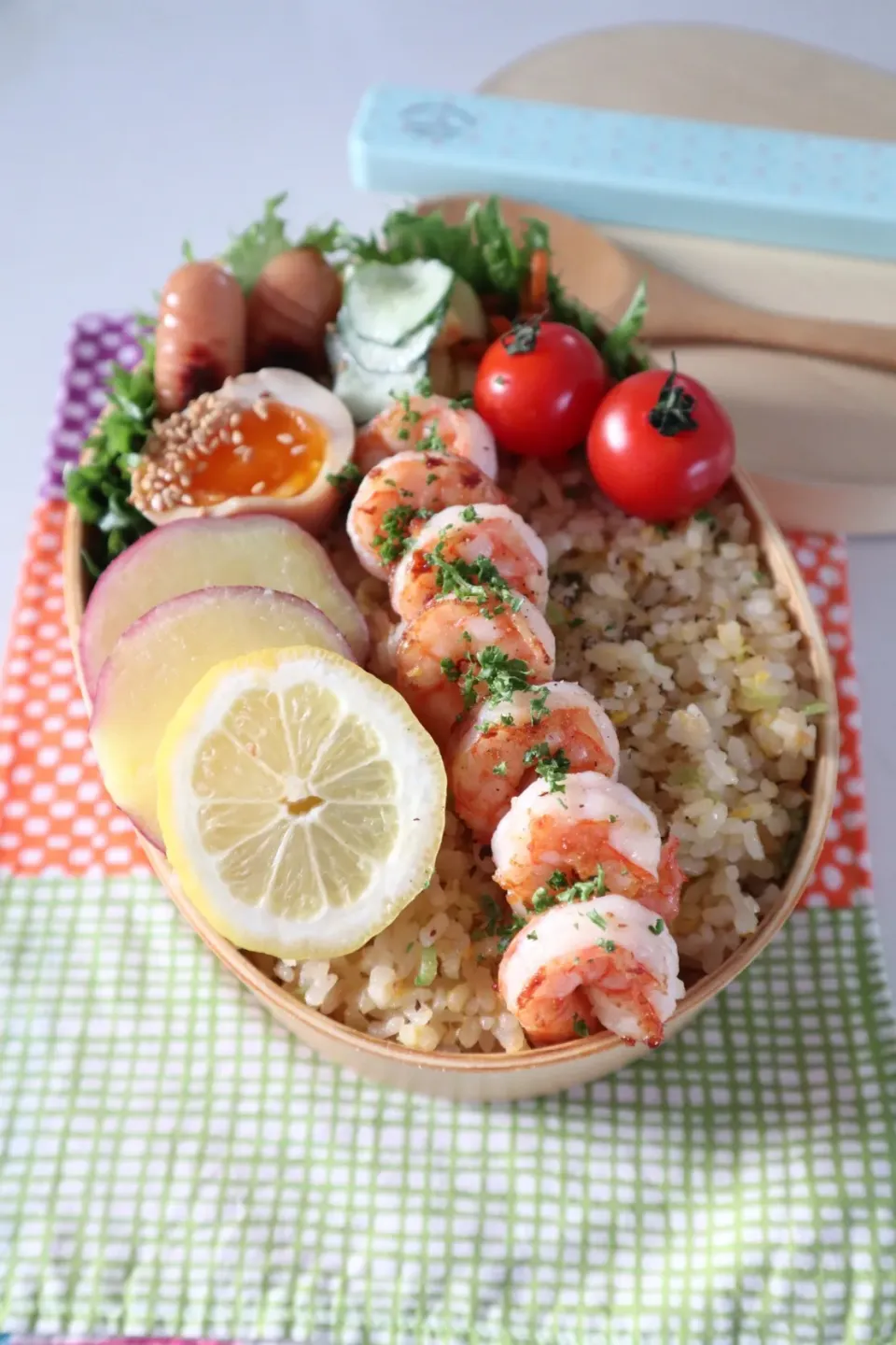 中学生男子弁当🍱
海老チャーハン🦐|なかじー。さん