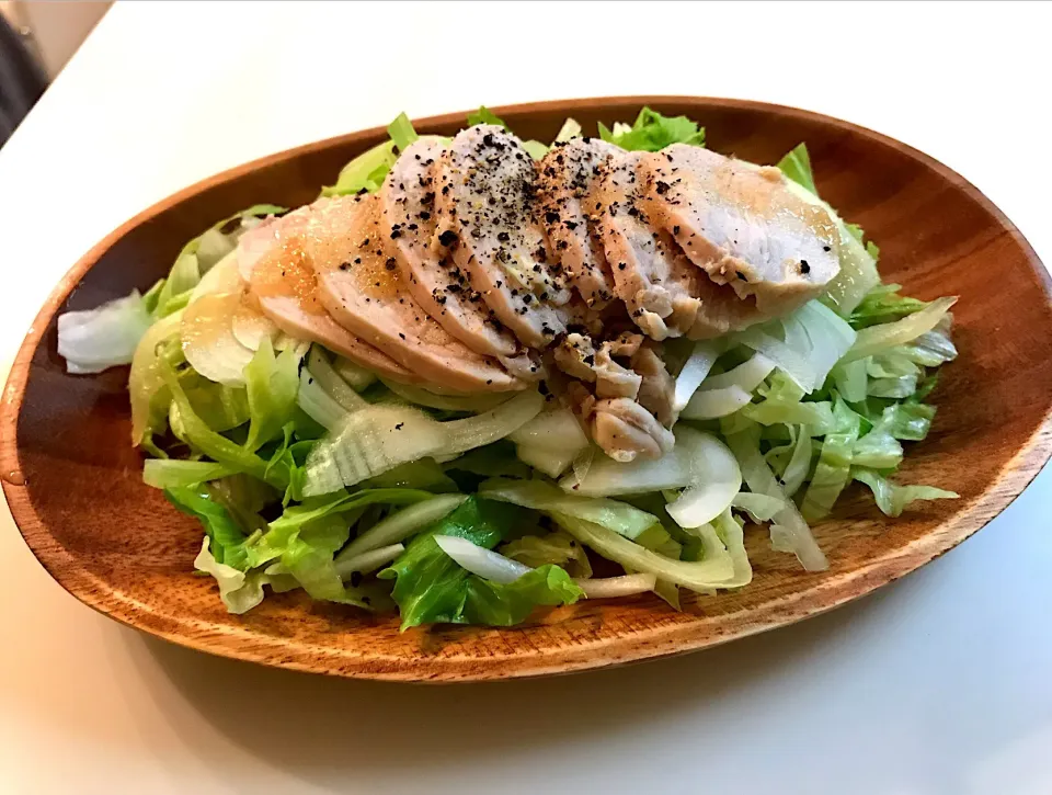 スマイルボールで鶏ハムのサラダ🥗|ふぅさん