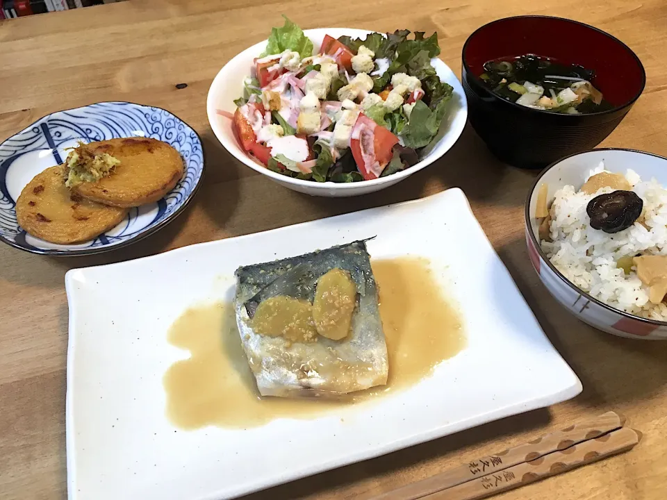 秋鯖の味噌煮定食♪|かおちゃんさん