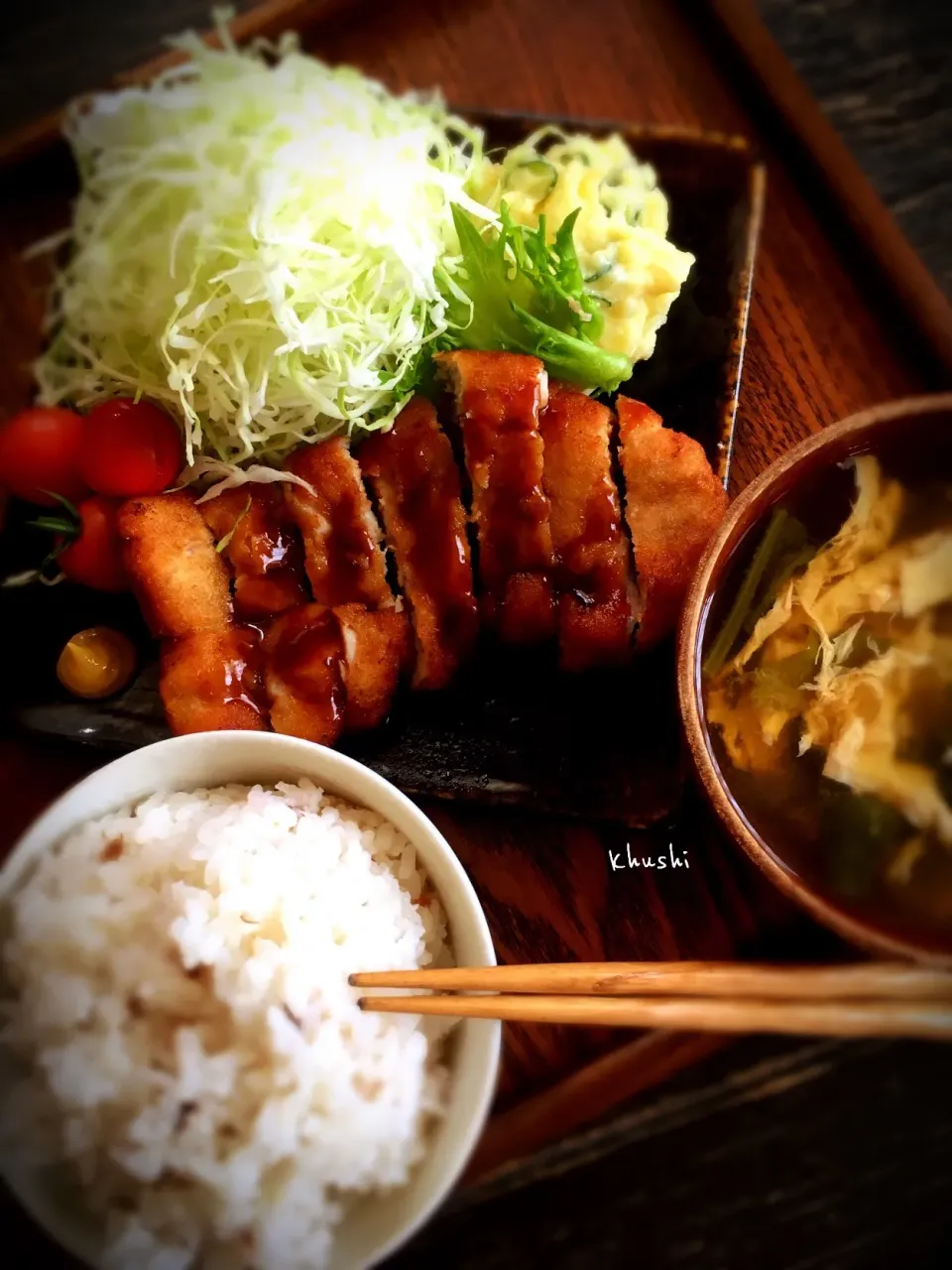 #トンカツ定食|KOZUEさん