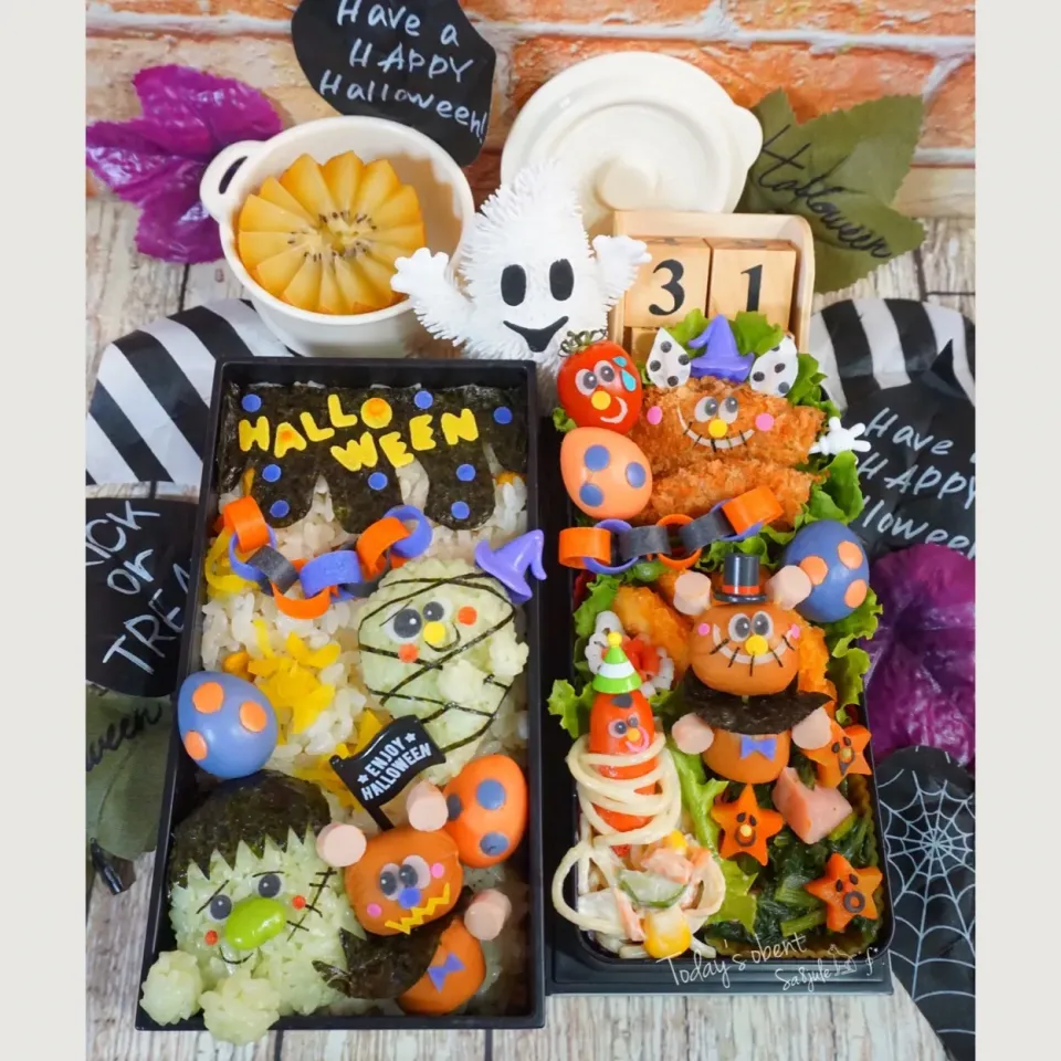 Snapdishの料理写真:Halloweenぉ弁当🎃|La-Jule Sa8さん