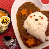 ✳︎ハロウィンカレーとサラダ✳︎|emismilecookさん