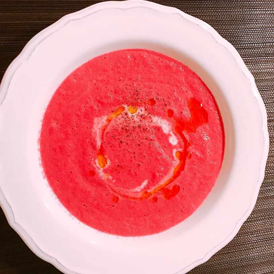 ビーツと玉ねぎのポタージュ|まろんさん
