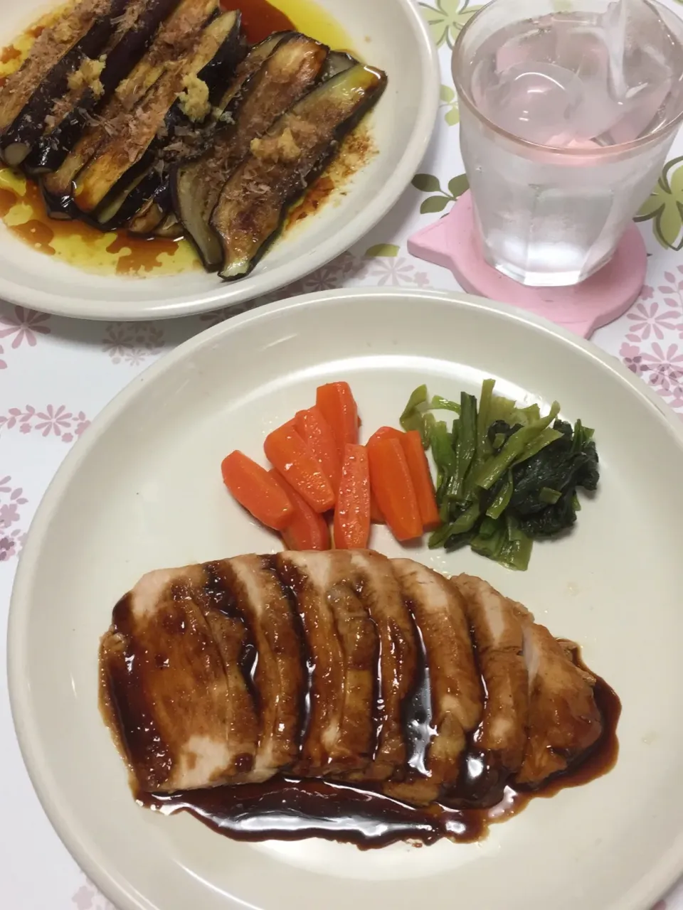 鶏の照り焼きと焼きナス|まみっこさん