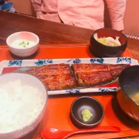 Snapdishの料理写真:うなぎ長焼定食。|ビアンキさん