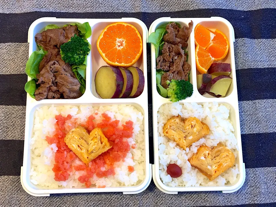 Snapdishの料理写真:焼肉弁当 #弁当記録  #兄妹弁当|アチコさん