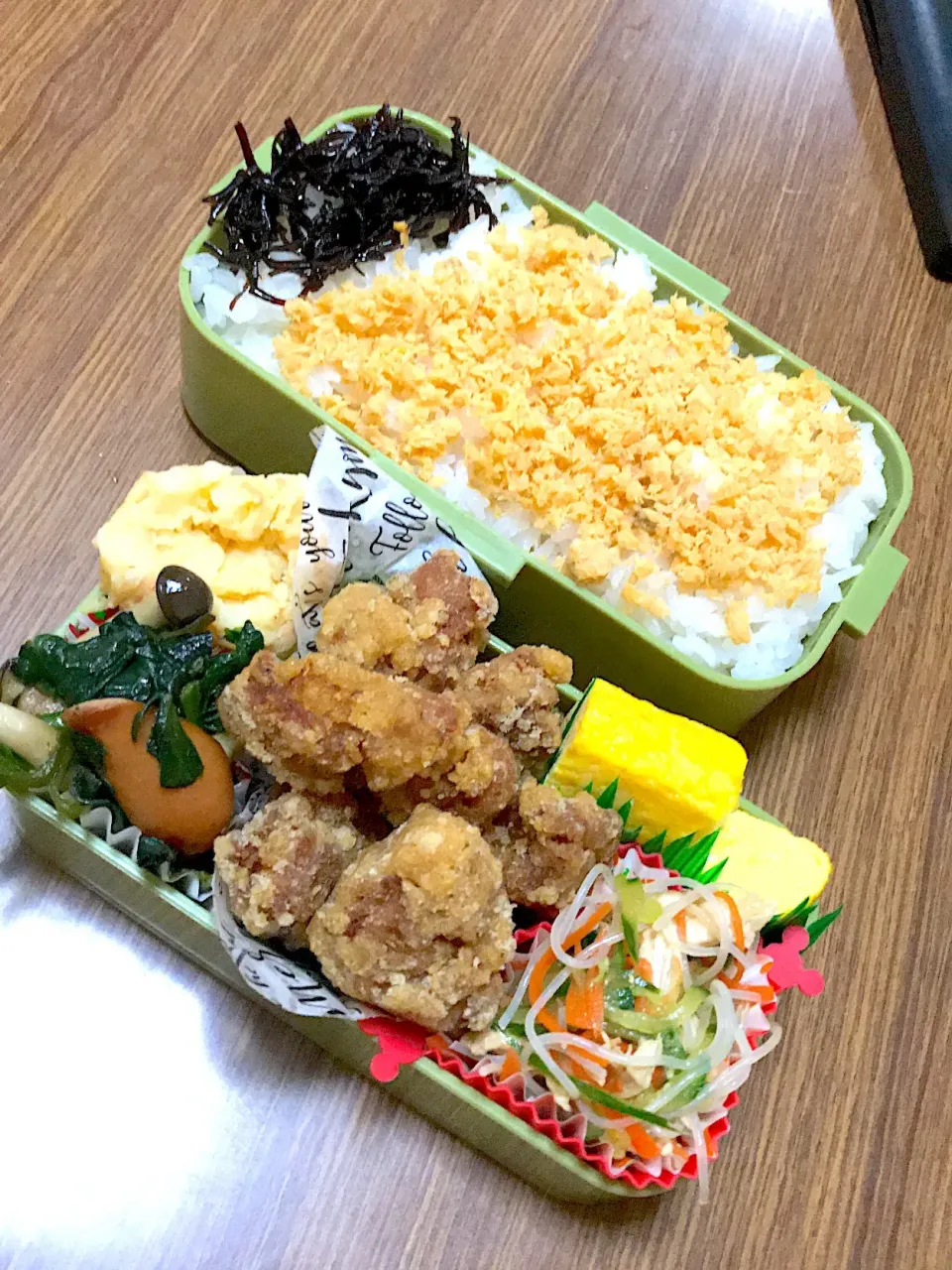 中３男子弁当♡鶏のから揚げ|utaさん