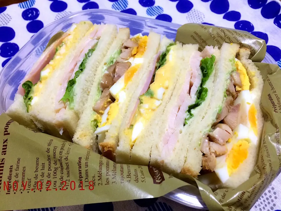 Snapdishの料理写真:サンドイッチ🥪のお弁当|BOSS.あーちゃんさん