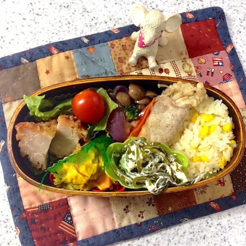 先日のお弁当😊 #わっぱ弁当  #夫弁当  #地味弁当|naonaomimichanさん