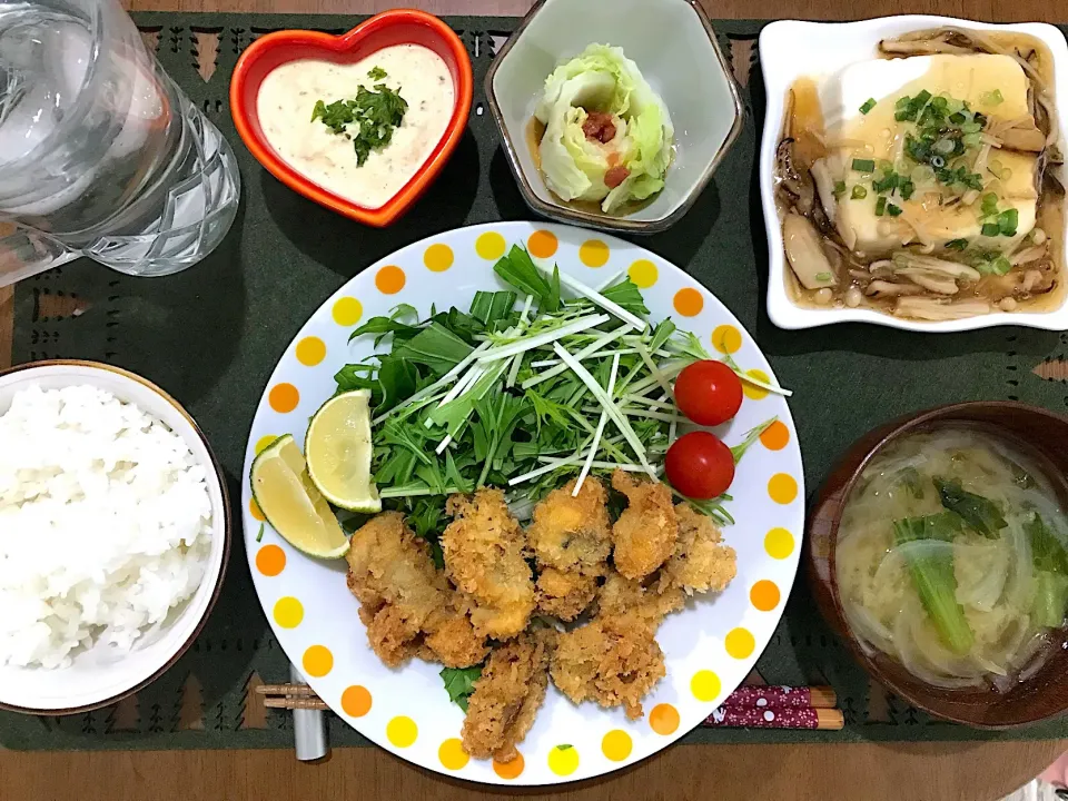 カキフライ定食|ゆうかさんさん