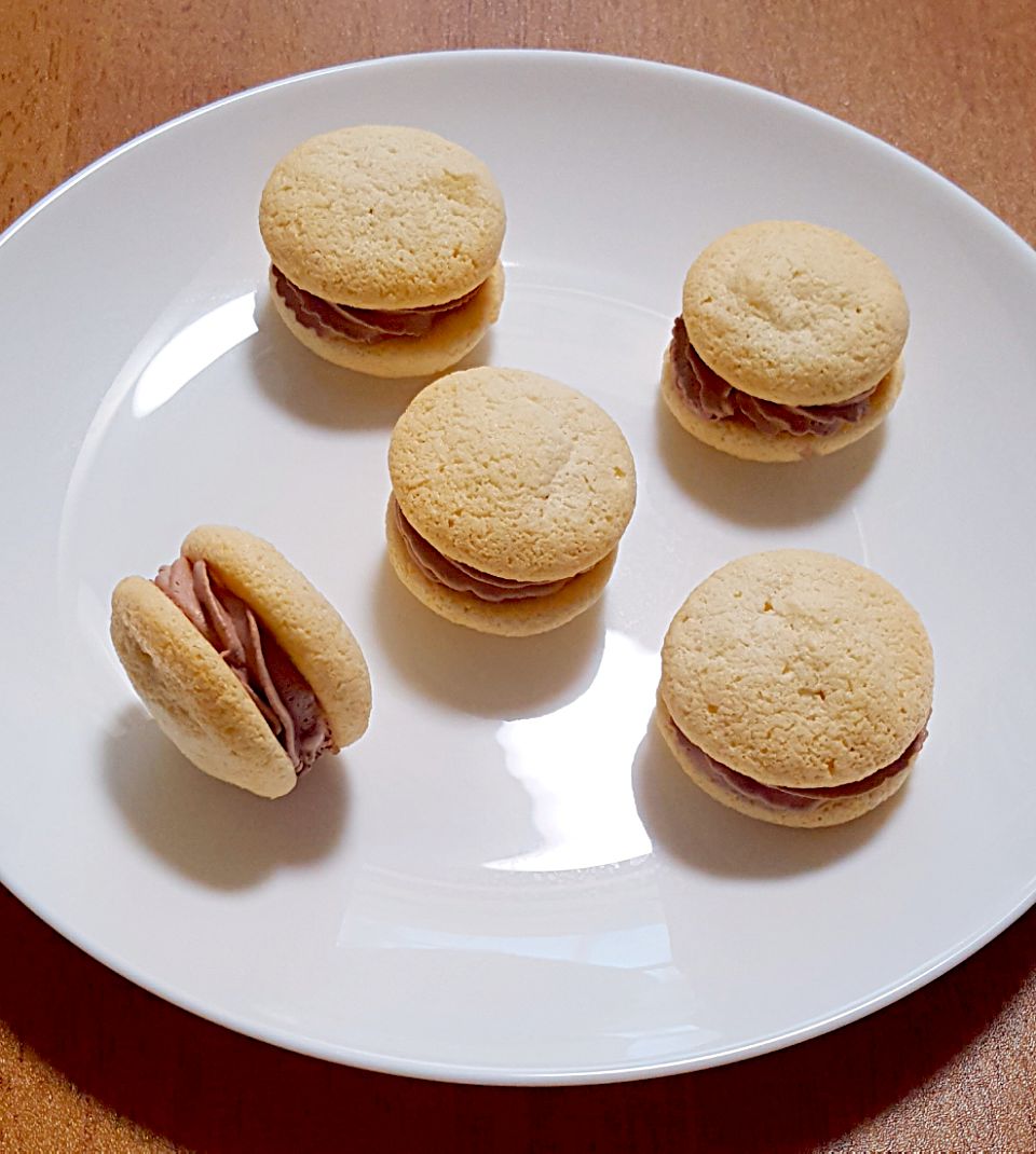 焼き菓子 メレンゲクッキー マカロン風チョコサンドカラフルメレンゲ