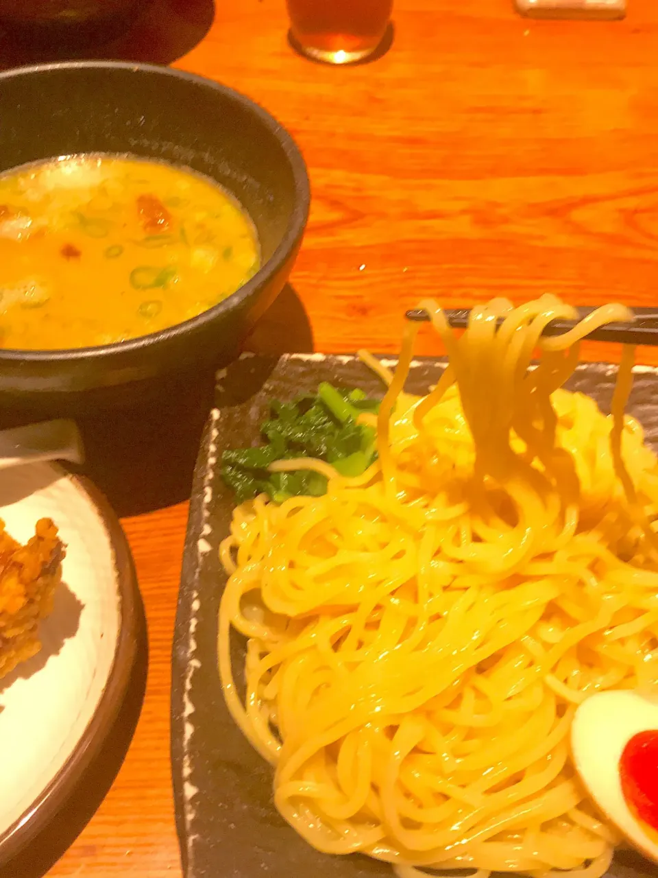 梅田 あらうま堂 つけ麺 唐揚げミニチャーハンセット|ぴょんこさん