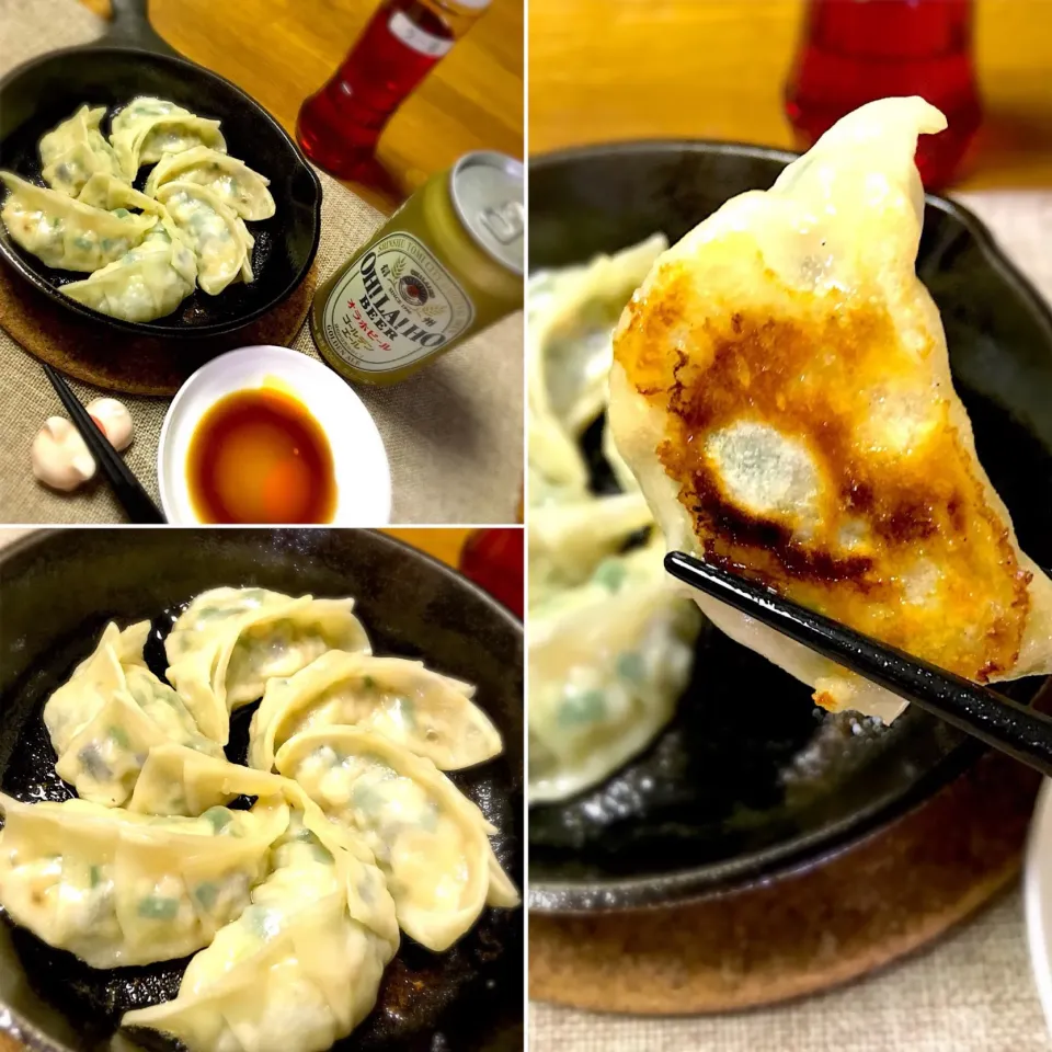 Snapdishの料理写真:自家製 冷凍焼き餃子(o⁰⊖⁰o)
 #あるもので #簡単料理|morimi32さん