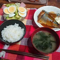 Snapdishの料理写真:さばの味噌煮定食風|ぽよぽよまゆかさん