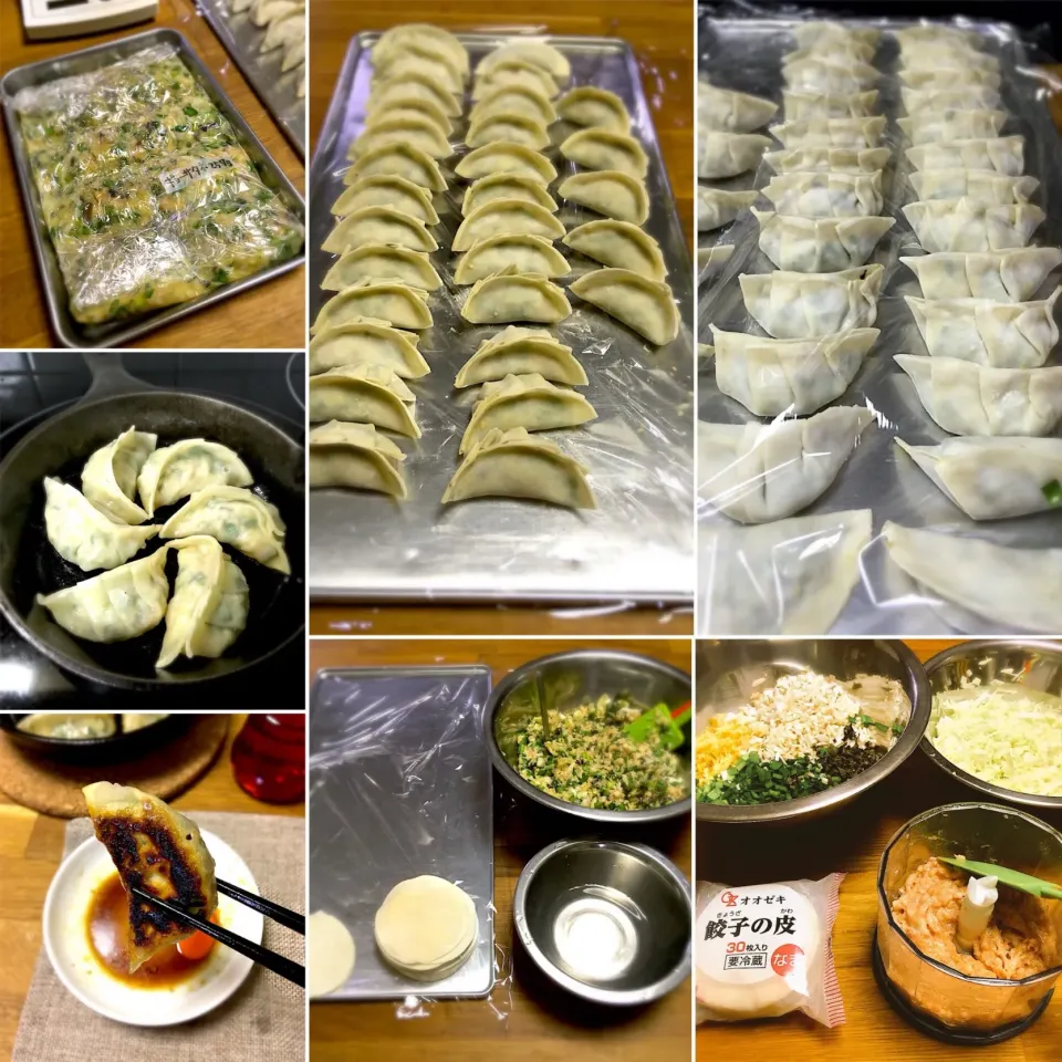 Snapdishの料理写真:自家製餃子作りました(o⁰⊖⁰o)
 #あるもので #餃子|morimi32さん