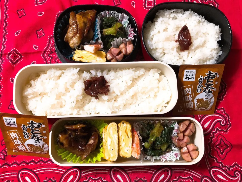 Snapdishの料理写真:2018/11/05(月) 夫弁当&娘弁当🎵|kiyominさん