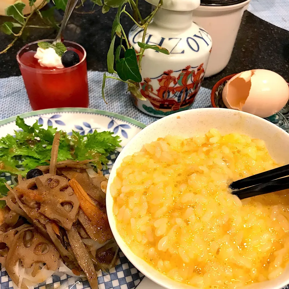 TKGと和サラダ🥗|シュトママさん