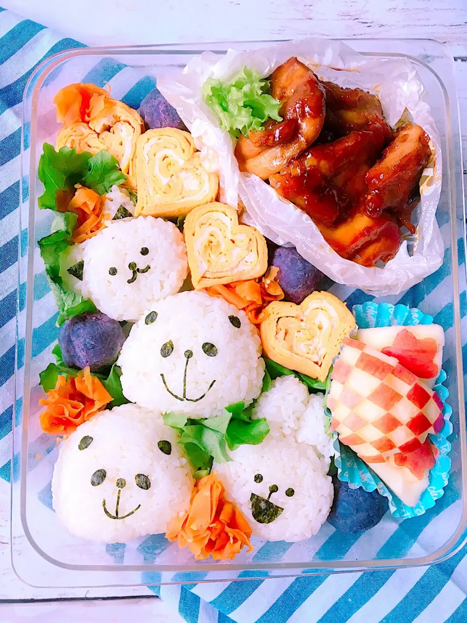 動物おにぎり弁当🍙|まつもとなおこさん