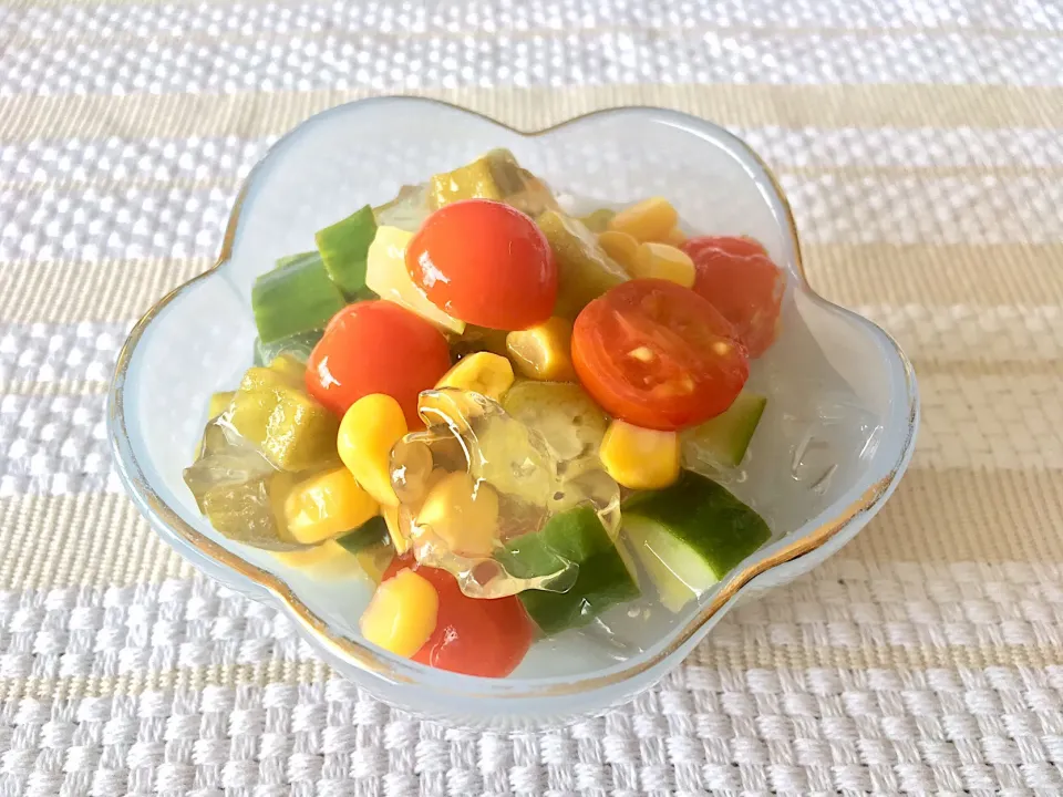 夏野菜のゼリー寄せ|まちのこカフェさん